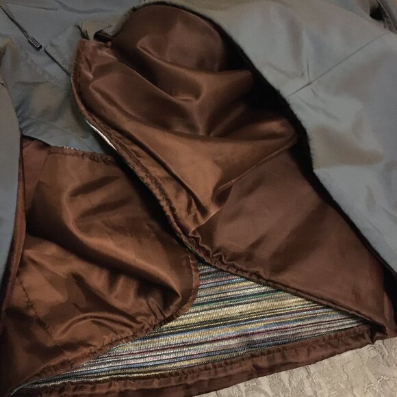 Faramos Korean Silky High Collar Hooded Jacket - Picture 10 of 15